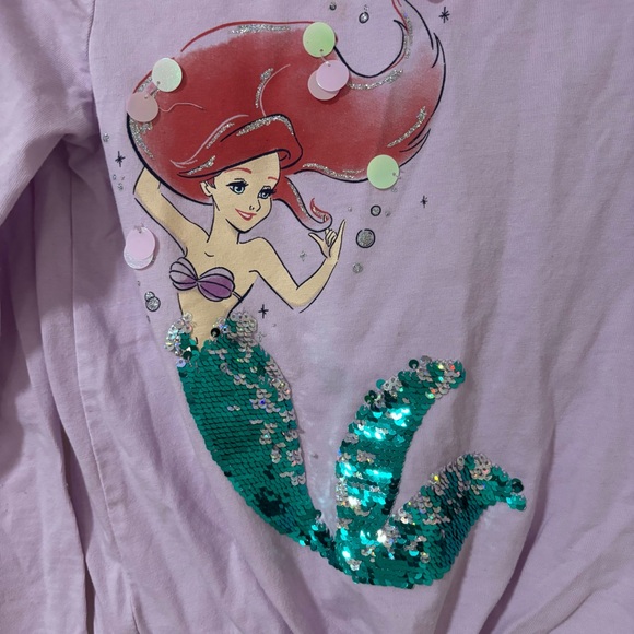3/$15 Disney jumping beans Little Mermaid Ariel sequin bling Long Sleeve shirt 5 - Picture 3 of 5